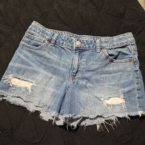 Cat & Jack Light Blue Distressed Jean Shorts